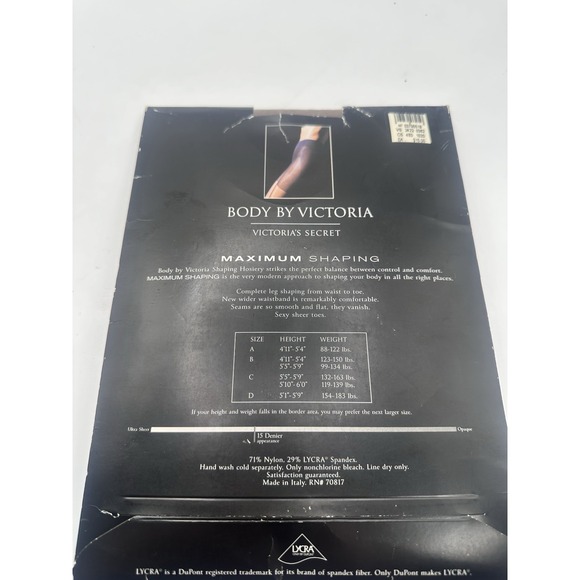 Body Victoria Secret MAXIMUM SHAPING Long Line Control Top 15 Denier Sable Sz B - Picture 6 of 9